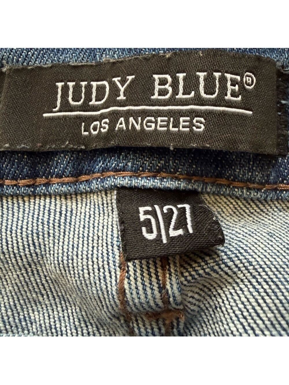 β JUDY BLUE distressed straight crop jeans π sz 5/27 β¨ - Picture 9 of 16